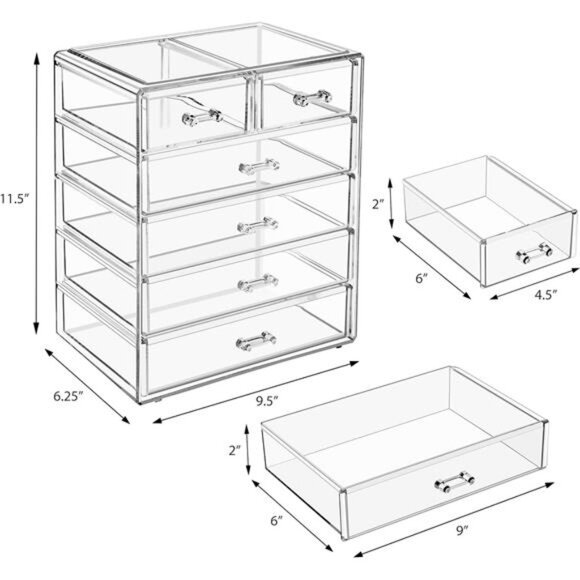 Acrylic Makeup Organizer - Organization and Storage Case for Cosmetics - Picture 2 of 7